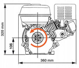 WOLFSON - MOTOR BENZINA UNIVERSAL GTX-200, 7 CP, 4 TIMPI OHV 170F