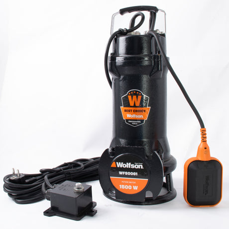 Pompe apa murdara cu tocator, Pompa submersibila profesionala cu tocator Wolfson pentru apa murdara  PWT-7500-F, 1500W, debit max 18000l/h - 2, 4, atomico.ro
