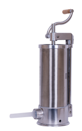 Masina manuala de umplut carnati Wolfson Home K2070SV 6 kg, corp inox si aluminiu, 6 palnii, actionare cu cremaliera, montaj vertical