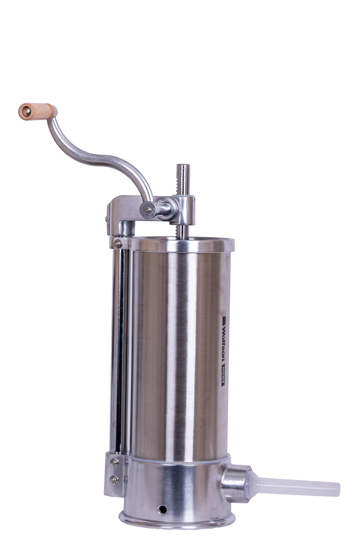Masina manuala de umplut carnati Wolfson Home K2070SV 6 kg, corp inox si aluminiu, 6 palnii, actionare cu cremaliera, montaj vertical, 2, atomico.ro
