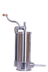 Masina manuala de umplut carnati Wolfson Home K2070SV 6 kg, corp inox si aluminiu, 6 palnii, actionare cu cremaliera, montaj vertical