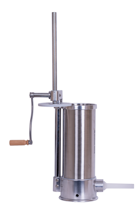 Masini de facut carnati, Masina manuala de umplut carnati Wolfson Home K2070SV 6 kg, corp inox si aluminiu, 6 palnii, actionare cu cremaliera, montaj vertical, 3, atomico.ro
