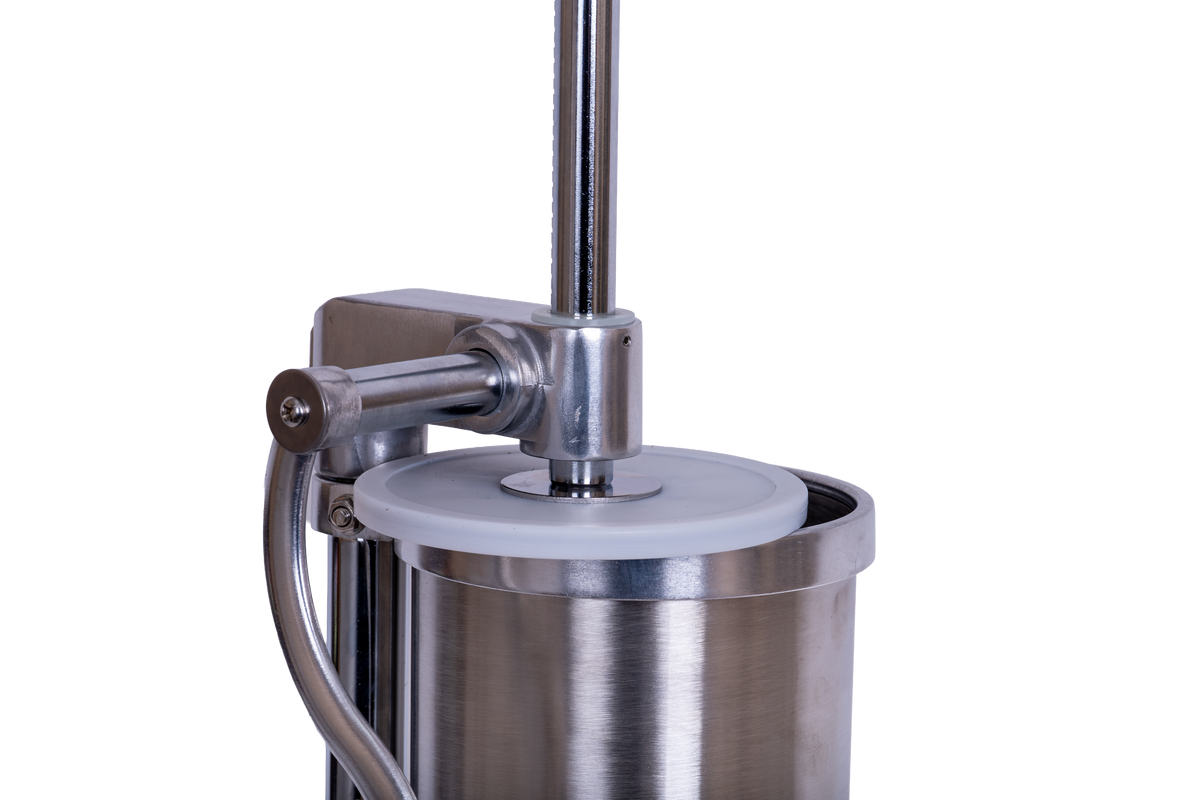 Masina manuala de umplut carnati Wolfson Home K2070SV 6 kg, corp inox si aluminiu, 6 palnii, actionare cu cremaliera, montaj vertical, 4, atomico.ro