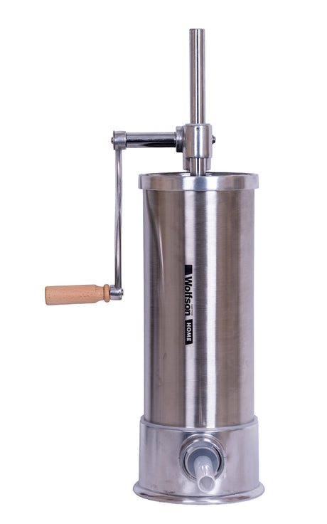 Electrocasnice mici, Masina manuala de umplut carnati Wolfson Home K2070SV 6 kg, corp inox si aluminiu, 6 palnii, actionare cu cremaliera, montaj vertical, 5, atomico.ro