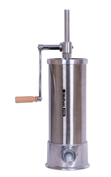 Masina manuala de umplut carnati Wolfson Home K2070SV 6 kg, corp inox si aluminiu, 6 palnii, actionare cu cremaliera, montaj vertical