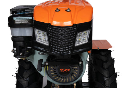 Motosape pe benzina, Motocultor pe benzina Wolfson Imperio  15CP  cu far si roti de transport 6.50x12, latime de lucru 70–140 cm, atomico.ro