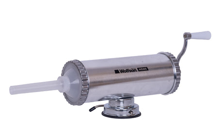 Electrocasnice mici, Masina manuala de umplut carnati Wolfson Home K2005A, 3 kg, corp aluminiu, cu ventuza, 5 palnii, montaj orizontal, 3, atomico.ro