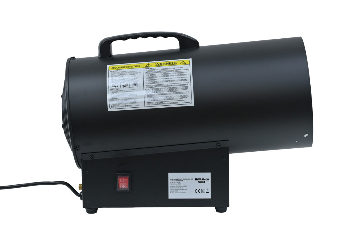 Tun de caldura pe gaz WOLFSON G35, 30kW, GPL/propan, aprindere piezoelectrica, regulator si furtun incluse, 4, atomico.ro