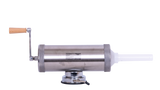 Masina manuala de umplut carnati Wolfson Home K2005S, 3 kg, corp inox, cu ventuza, 5 palnii, montaj orizontal