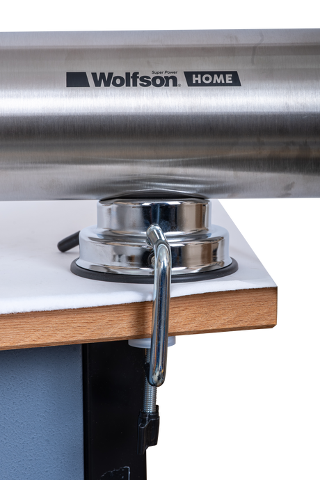 Masini de facut carnati, Masina manuala de umplut carnati Wolfson Home K2005S, 3 kg, corp inox, cu ventuza, 5 palnii, montaj orizontal, 4, atomico.ro