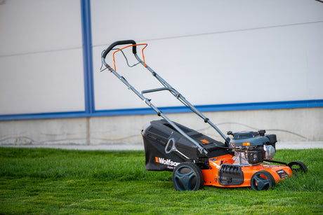 Oferta Zilei, Masina de tuns iarba cu autopropulsie Wolfson, 4CP, benzina, latime de lucru 46cm, 8, atomico.ro