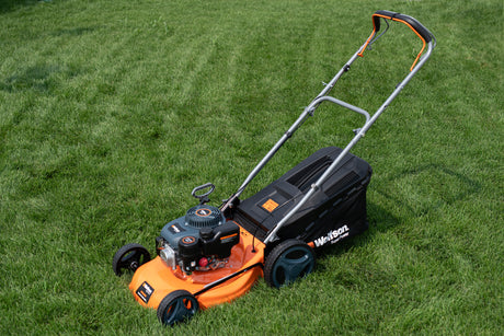 Oferta Zilei, Masina de tuns iarba cu autopropulsie Wolfson, 4CP, benzina, latime de lucru 46cm, 9, atomico.ro
