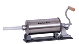 Masina manuala de umplut carnati Wolfson Home K2006PA, 3 kg, corp inox, 5 palnii, actionare cu cremaliera, montaj orizontal