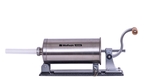 Masini de facut carnati, Masina manuala de umplut carnati Wolfson Home K2006PA, 3 kg, corp inox, 5 palnii, actionare cu cremaliera, montaj orizontal, 2, atomico.ro