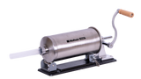 Masina manuala de umplut carnati Wolfson Home K2006PA, 3 kg, corp inox, 5 palnii, actionare cu cremaliera, montaj orizontal