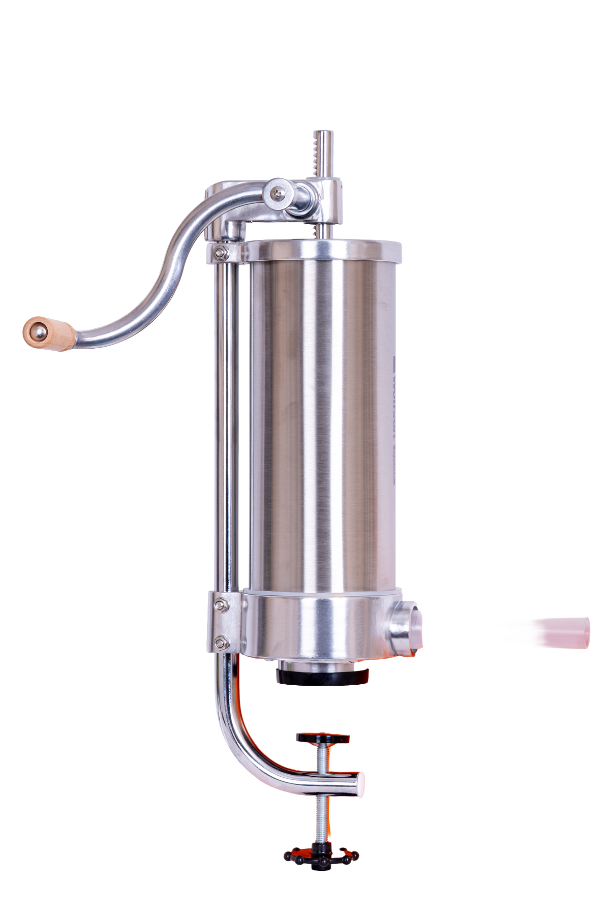 Masina manuala de umplut carnati Wolfson Home K2006VS 3 kg, corp inox si aluminiu, 5 palnii, actionare cu cremaliera, montaj vertical, 3, atomico.ro