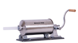 Masina manuala de umplut carnati Wolfson Home K2010PA 6 kg, corp inox si aluminiu, 5 palnii, actionare cu cremaliera, montaj orizontal