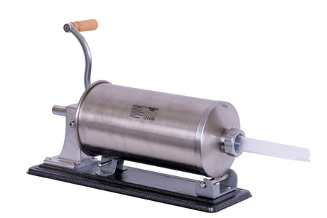 Electrocasnice mici, Masina manuala de umplut carnati Wolfson Home K2010PA 6 kg, corp inox si aluminiu, 5 palnii, actionare cu cremaliera, montaj orizontal, 3, atomico.ro