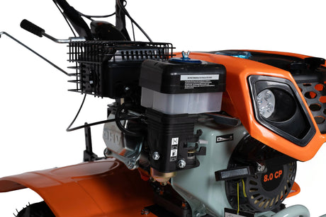 Motosape pe benzina, Motocultor Wolfson Imperio 8001, 8 CP, cu far si accesorii  plug, rarita, roti de transport 6,50X8, roti metalice, prasitoare, atomico.ro