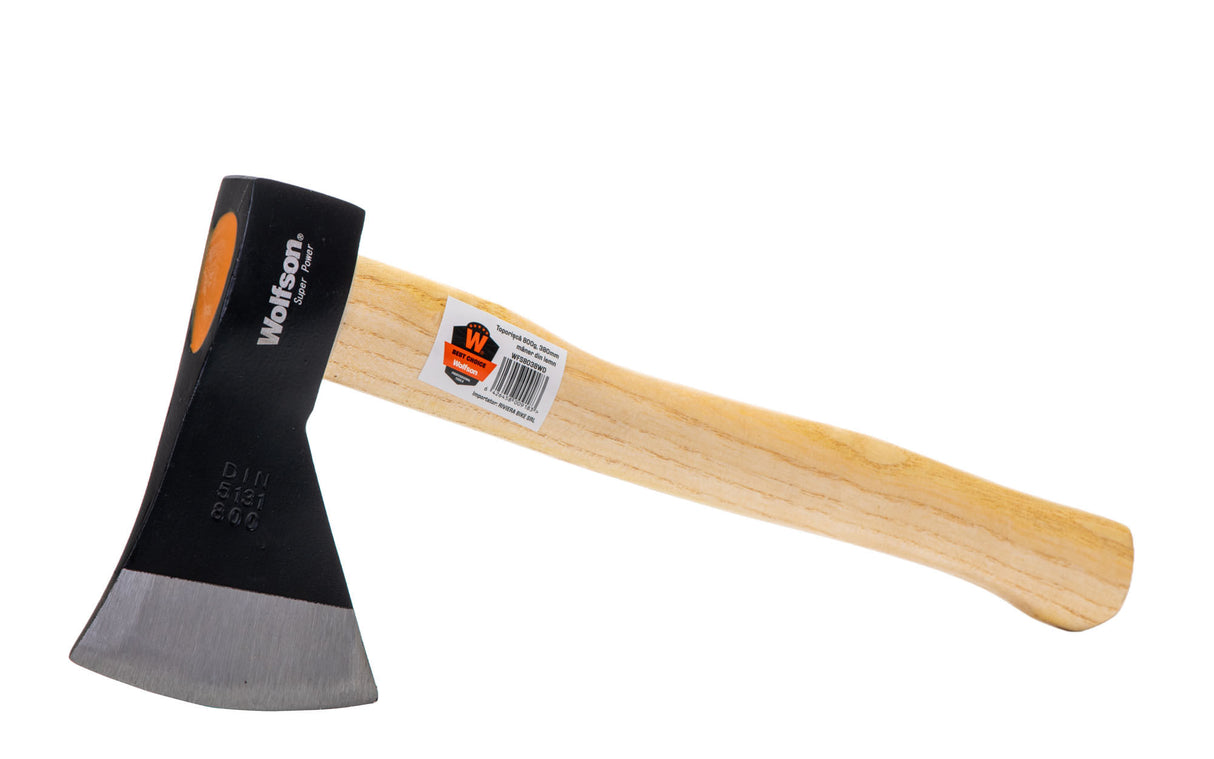 Toporisca Wolfson 800g, 380mm cu maner din lemn, 4, atomico.ro