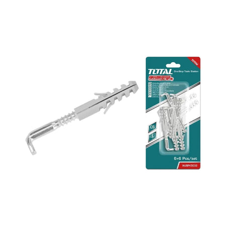 Accesorii scule electrice TOTAL, Set dibluri cu suruburi TOTAL tip L - 6buc, atomico.ro