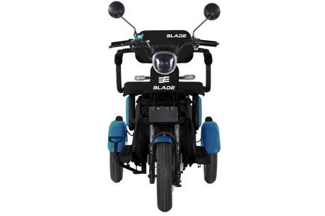 Tricicluri electrice, Triciclu electric persoane BLADE VIVA 14, 1200W, 60V 20Ah, 25 km/h, fara permis, autonomie 50 km, albastru-negru, 2, atomico.ro