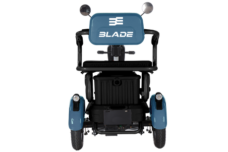 Tricicluri electrice, Triciclu electric persoane BLADE VIVA 14, 1200W, 60V 20Ah, 25 km/h, fara permis, autonomie 50 km, albastru-negru, 3, atomico.ro