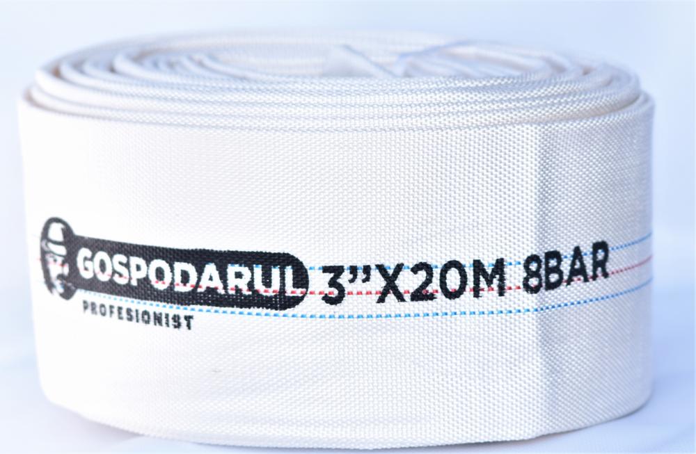 Furtun pompieri - pvc panzat - 3" -  75mm - 8 bar - tip b - 20m, 1, atomico.ro