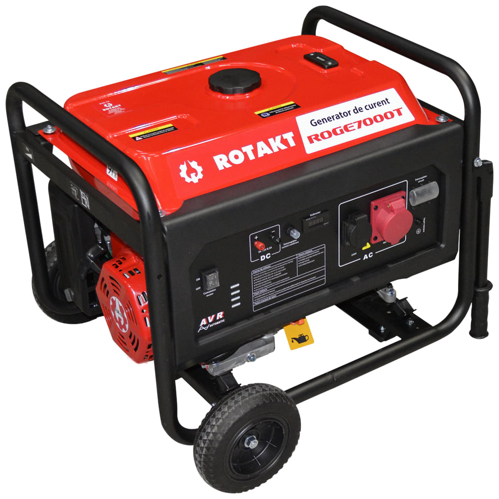 Generator de curent pe benzina Rotakt ROGE7000T - 6800W, 2, atomico.ro