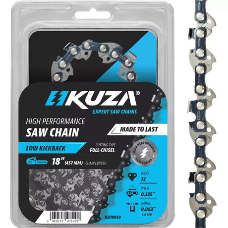 Kuza, KUZA - Lant pentru drujba, Lungime 18, pas 0.325, grosime 063-1.5 mm, 72 Zale, 1 lant/pachet, 1, atomico.ro