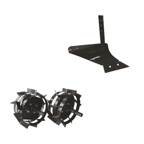 Motosape si motocultoare, Pachet de accesorii motocultor, plug de arat, roti metalice 4.00-8, atomico.ro
