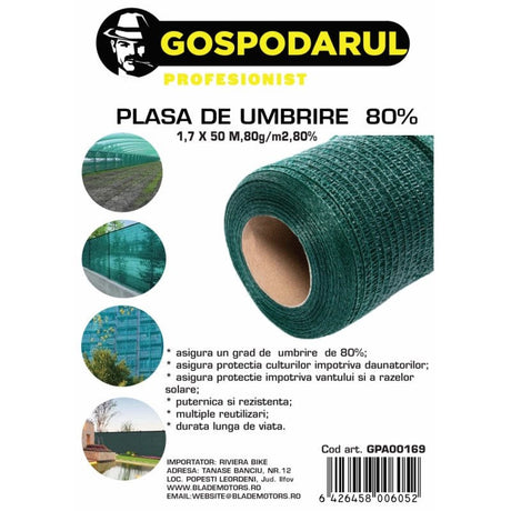 Plasa de umbrire ,2x100 M,80g/m2,80