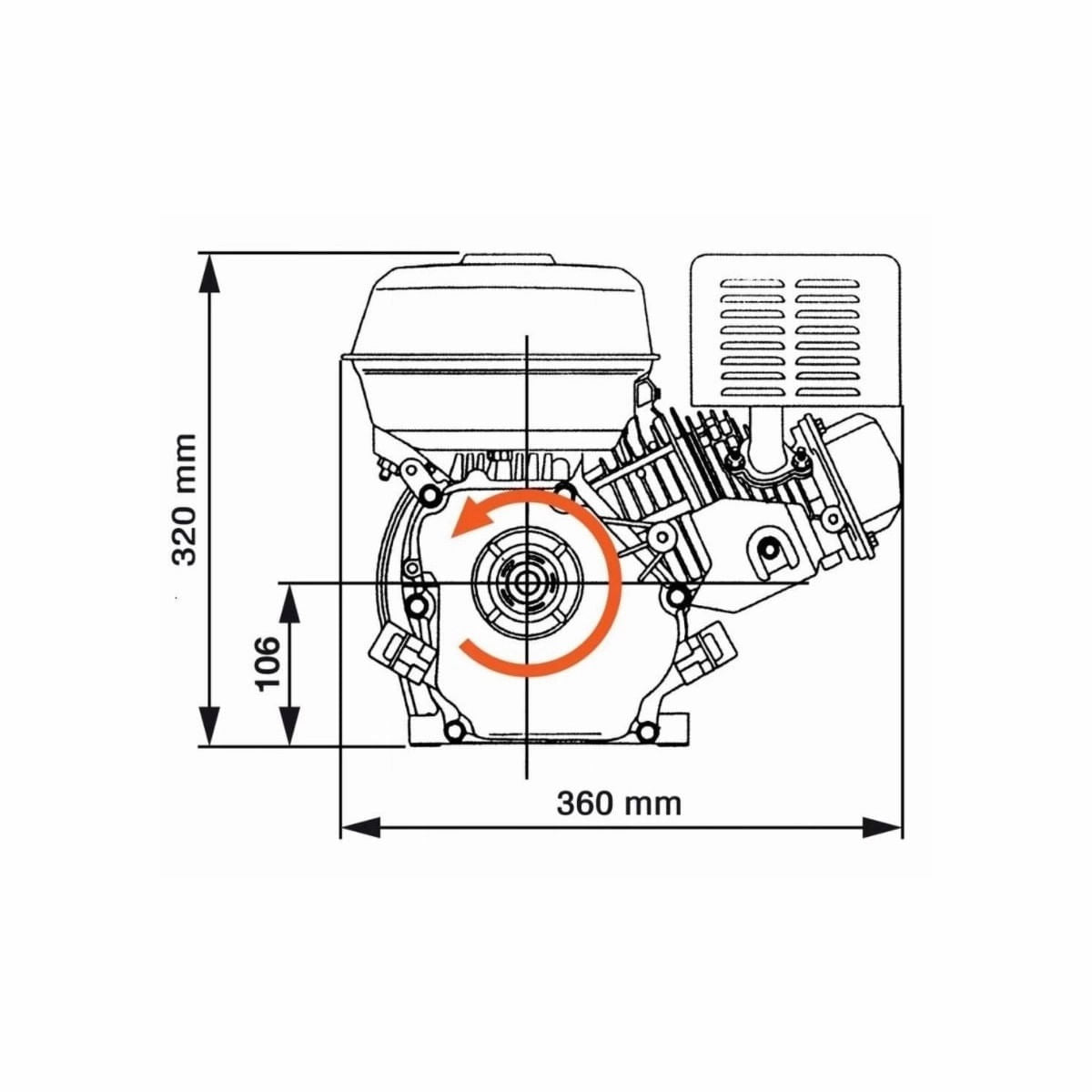 Motor uz general Gospodarul Profesionist - 7 CP + 1 ulei 0.6L + fulie dubla, 4, atomico.ro