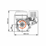 GP - MOTOR UZ GENERAL - 7 CP + 1 ulei 0.6L + fulie dubla