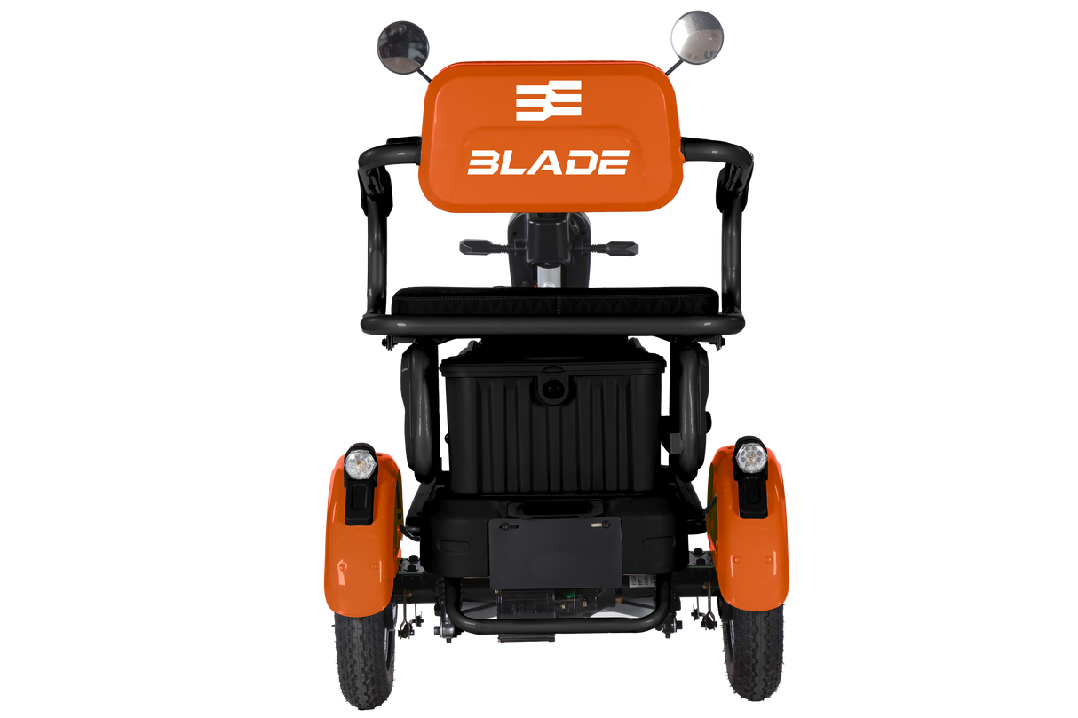 Triciclu electric persoane BLADE VIVA 14, 1200W, 60V 20Ah, 25 km/h, fara permis, autonomie 50 km, portocaliu-negru, 3, atomico.ro