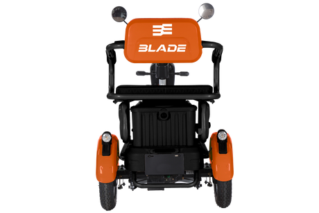 Tricicluri electrice, Triciclu electric persoane BLADE VIVA 14, 1200W, 60V 20Ah, 25 km/h, fara permis, autonomie 50 km, portocaliu-negru, 3, atomico.ro