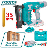 TOTAL - PISTOL CUIE PENTRU MOBILA 20V-2.0Ah 10mm-35mmINCLUDE ACUMULATOR+ INCARCATOR
