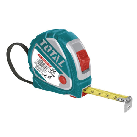 Rulete si telemetre, Ruleta Total - 3m x 16mm - buton 3 functii, atomico.ro