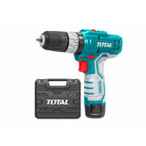 TOTAL - Masina de gaurit cu percutie si acumulator 12V-1.5Ah Li-Ion 2 acumulatori, BMC resigilat