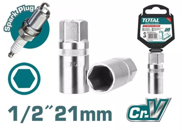 Cheie de bujii TOTAL, 21mm INDUSTRIAL, 1, atomico.ro