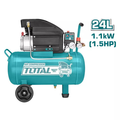 Compresoare si scule pneumatice, Compresor aer fara ulei TOTAL, 1100W, 24L, 8 bar, atomico.ro