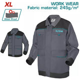 Geaca de lucru marimea XL, material 245 g/mp, poliester si bumbac, buzunare multiple, intarituri Oxford si elemente reflectorizante
