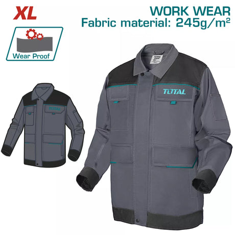 Echipamente de protectie, Geaca de lucru marimea XL, material 245 g/mp, poliester si bumbac, buzunare multiple, intarituri Oxford si elemente reflectorizante, 2, atomico.ro