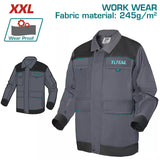 Geaca de lucru marimea XXL, material 245 g/mp, poliester si bumbac, buzunare multiple, intarituri Oxford si elemente reflectorizante