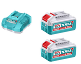 Set TOTAL 20V, 2 acumulatori Li-Ion 4Ah, incarcator inclus