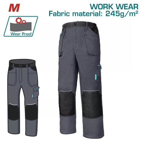 Echipamente de protectie, Pantaloni de lucru TOTAL marimea M, material 245 g/mp, poliester si bumbac, buzunare multiple, insertii Oxford si elemente reflectorizante, 2, atomico.ro