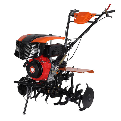 Motosape si motocultoare, Motocultor DIESEL Wolfson Imperio 11 CP, cu far si roti de transport 500x12, atomico.ro