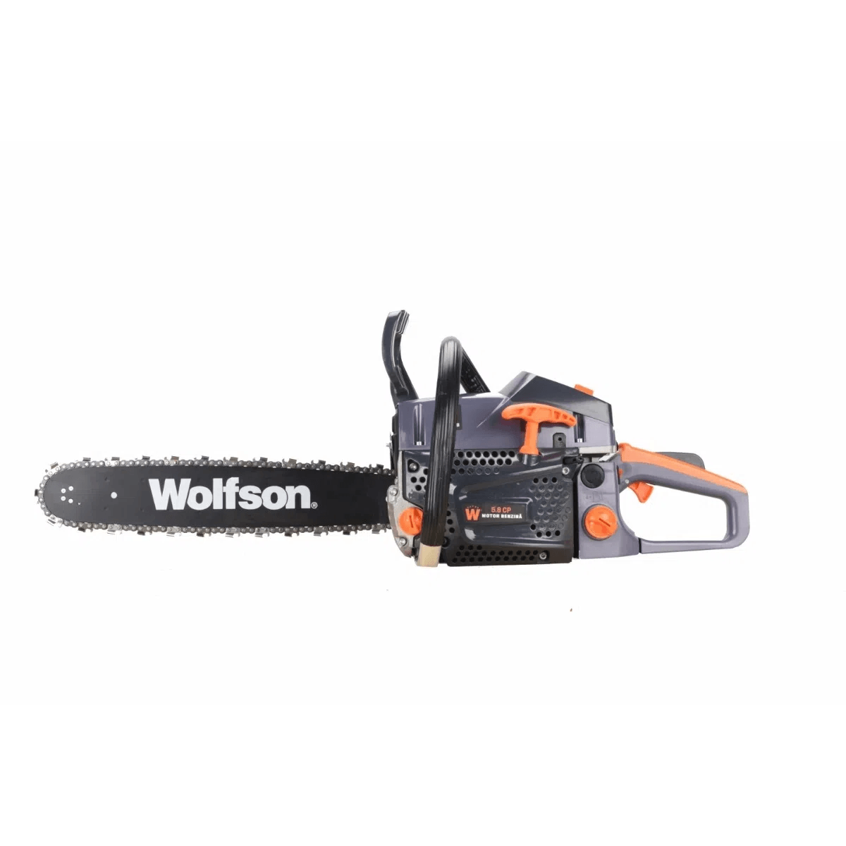 Drujba pe benzina WOLFSON STX-580, 2.6CP, 52CC, 2 lame + 2 lanturi  Ochelari + Manusi incluse, 3, atomico.ro