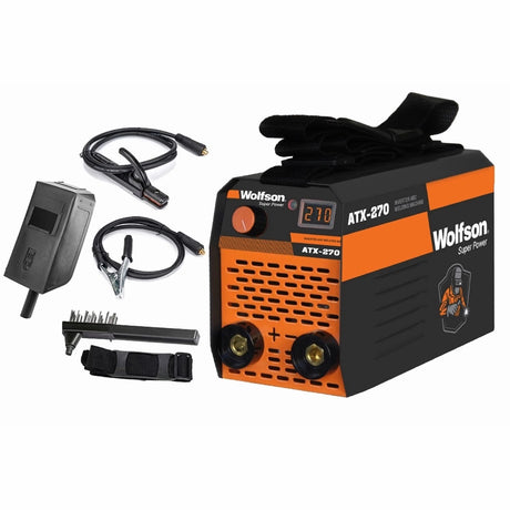Produse, Aparat de sudura cu electrod WOLFSON ATX-270, MMA 120A + Masca sudura automata + Manusi + Electrozi 1kg, 3, atomico.ro