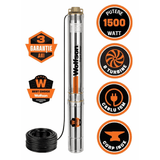 Pompa submersibila apa curata WOLFSON PM-1500-8, 1500W, 5200L/h, 1 tol, inaltime max pompare 120m -